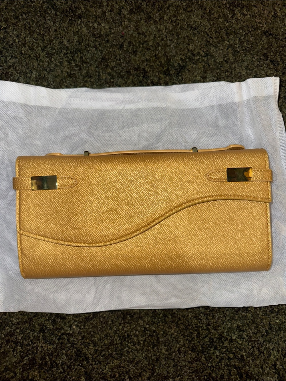 Gold Clutch with Strap